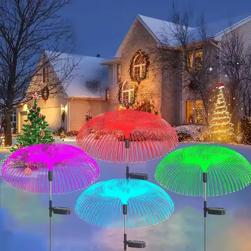 Solar Light for Outside 2 Pack 7 Colors Changing Jellyfish Light Outdoor Waterproof Solar Flowers Garden Lights for Yard Pathway Lawn Festival Wedding Party Decoration 1