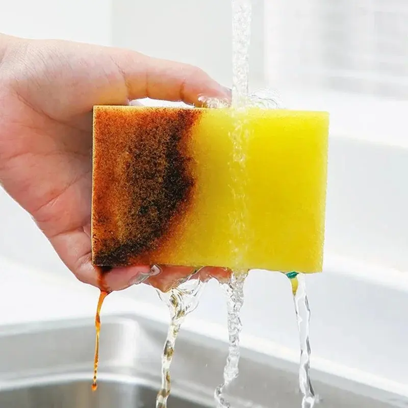 Highly absorbent Double-Sided sponge magic cleaning pot rust sponge cleaning brush kitchen grease cleaning tool 2
