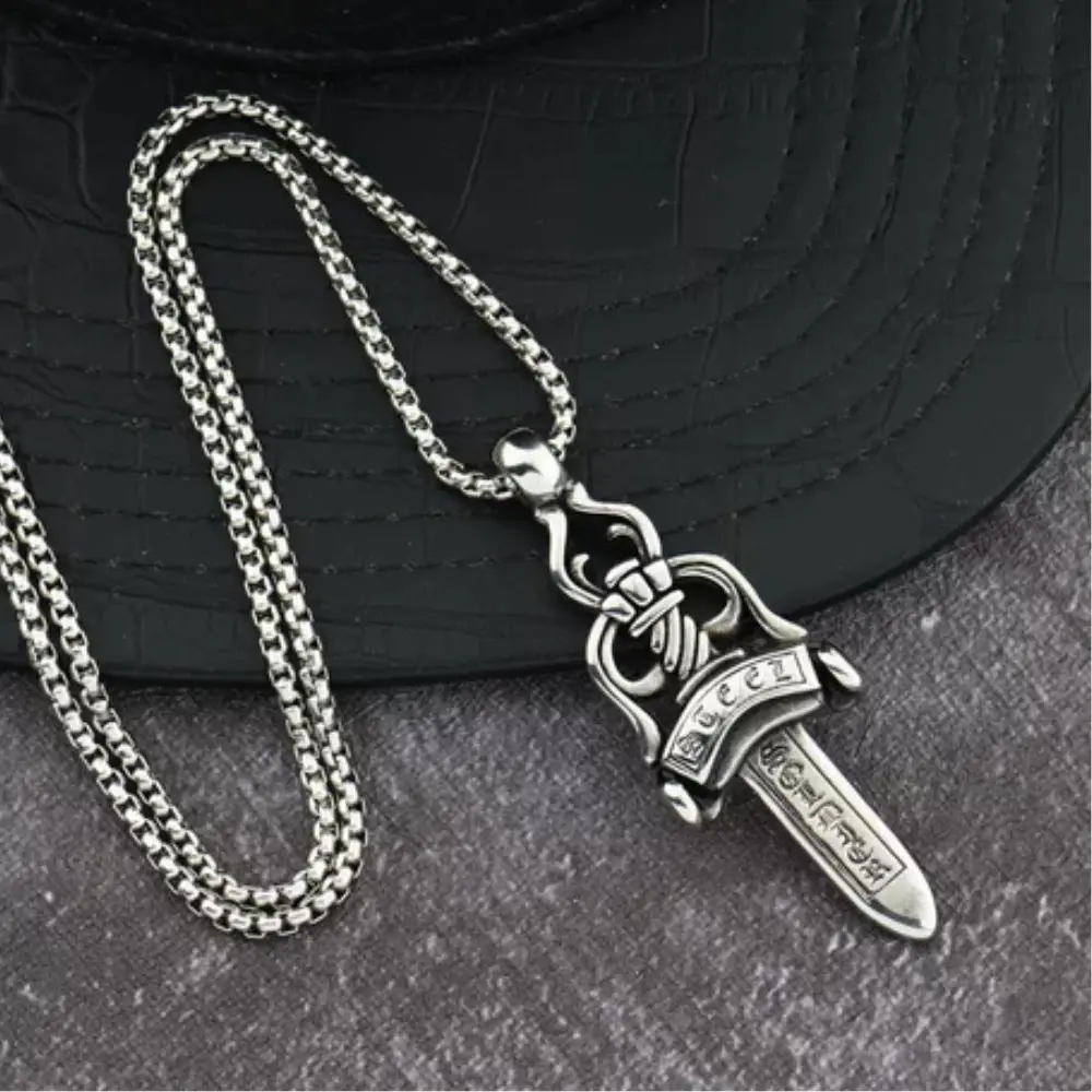 Chrome Hearts Style Necklace – Unisex Hip-Hop Silver Chain for Men & Women, Basic Stainless Steel Jewelry, Trendy Streetwear Fashion Accessory