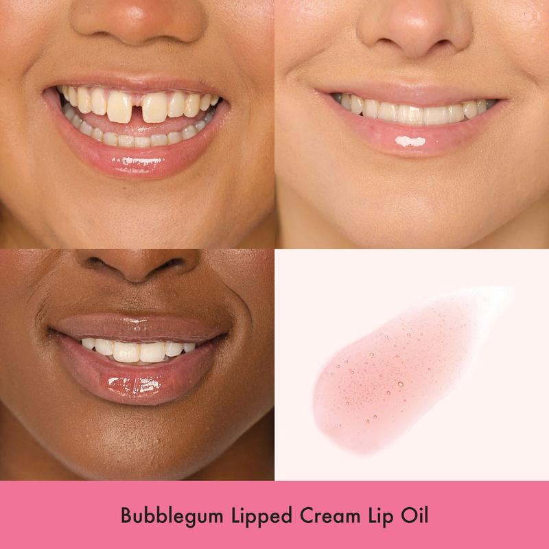 Glow Milk Lip Oil Set of 3 Shades - with Key Chain - Non-Sticky, Moisturising Formula with Jojoba Oil - The Beauty Crop 3