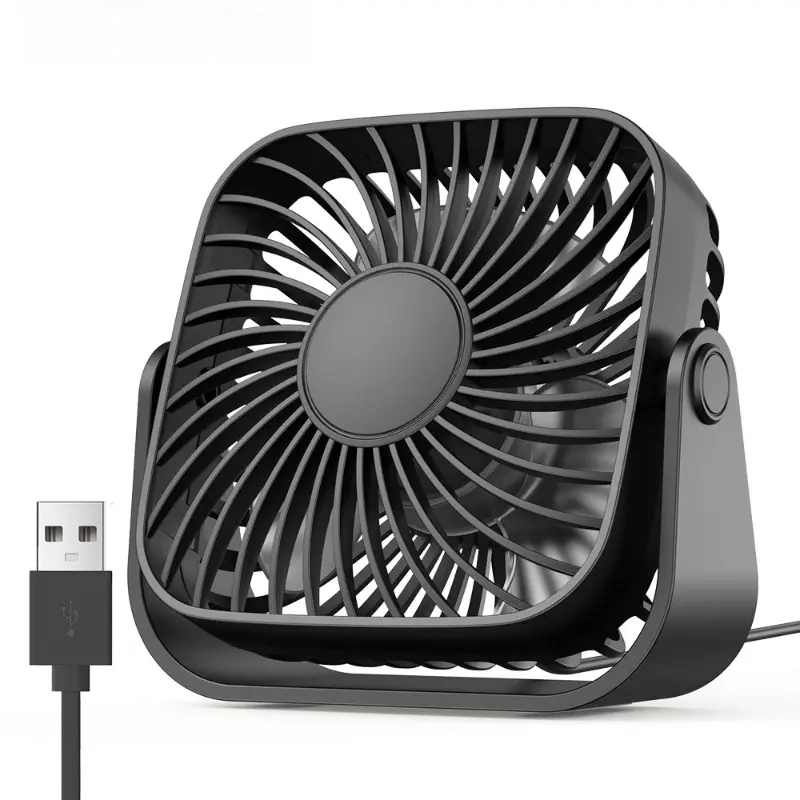 4Inch USB Mini Portable Fan for Camping,3 Speeds Quiet Desk Table Personal Fan,360°Adjustment Standing Fans for Room Home 7