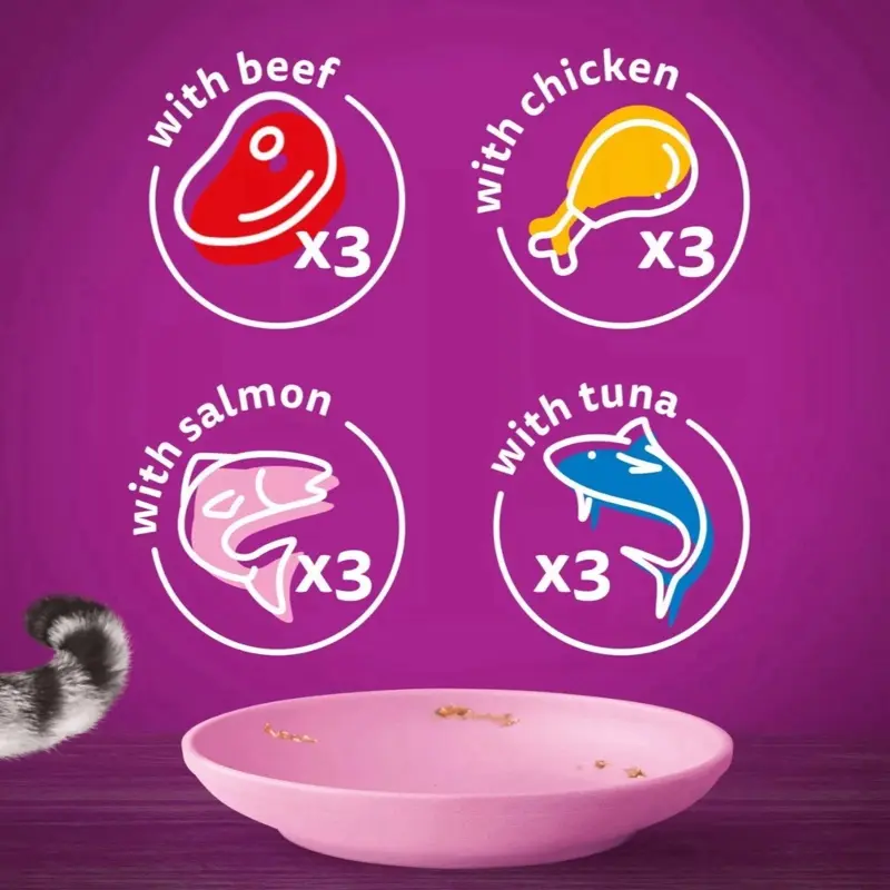 144 x 85g Whiskas Kitten Mixed Menu Wet Cat Food Pouches in Jelly 5