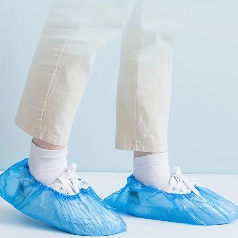 100pcs/pack Disposable Shoe Covers, Cleaning & Hygiene Supplies, Travel Hotel Shoe Covers 3