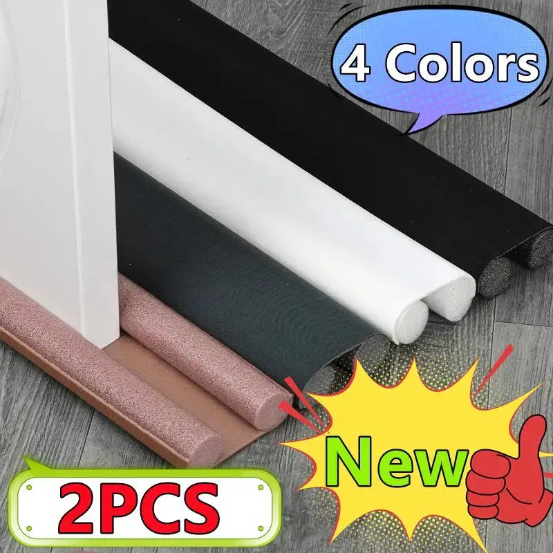 Flexible Door Draft Stopper Seal - Anti-Cold & Weatherproof Door Bottom Seal Strip - 2 Pieces