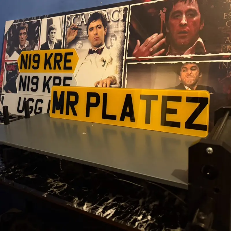 Custom Printed Show Plates for Cars - Premium Quality, Not for Road Use 1