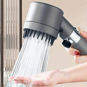 Shower Head Set, Handheld Shower Head with Hose & Bracket, Adjustable Water Spray Shower Head, Bathroom Accessories for Home Use