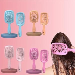 Hollow Out Hair Comb, 1 Count Long Handle Hair Brush for Wet & Dry Use, No Heat Hair Styling Tool for Women & Men