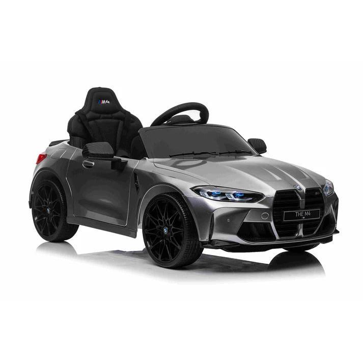 Licensed BMW M4 12V Kids Ride on Car With Remote - Metallic Silver 4