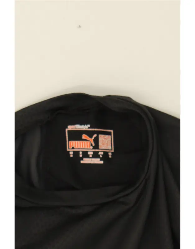 Pre-Owned Vintage PUMA Mens Top Long Sleeve Medium Black Colourblock Polyester 4