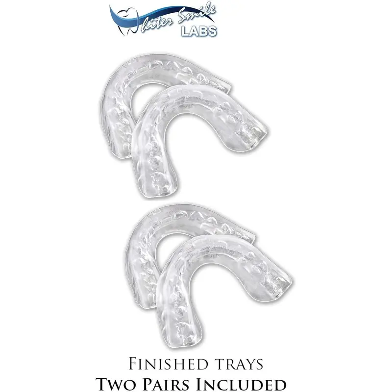 Teeth Whitening Trays - BPA Free, Thin Moldable Mouth Tray Fits Perfectly to Each Tooth - 4 Trays Gel Oral 3