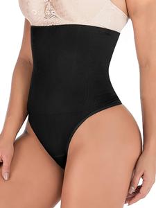 Women's Solid High Waisted Sculpting Thong Shapewear, Breathable Fit Style Tummy Control Body Shaper Shorts for Daily Wear, Compression Shapewear Underwear, Tummy Tuck Shapewear, Casual Lady Clothes, Shapewear Seamless Highwaist
