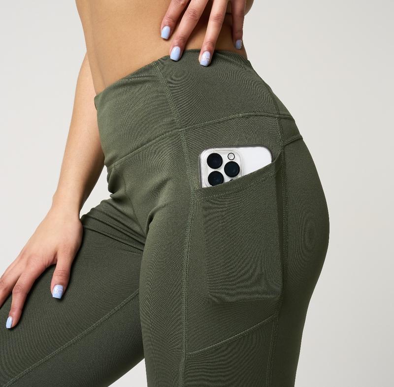 Women’s High Waisted Seamless Compression Leggings with Pocket for Gym & Yoga - UK Sizes 6-16 5