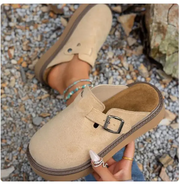 Women's Solid Color Slip on Walking Shoes, Casual Comfortable Non-slip Shoes for Daily Wear, Female All-match Round Toe Shoes for Daily Wear