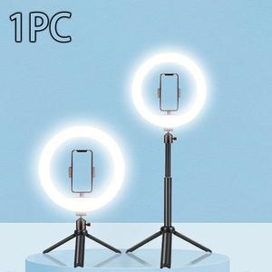 LED Ring Light with Adjustable Mobile Phone Tripod Stand, USB Plug Selfie Ring Light with Smartphone Holder, Professional Selfie Kit Cellphone Accessories for Video, Makeup, Selfie LED Lights