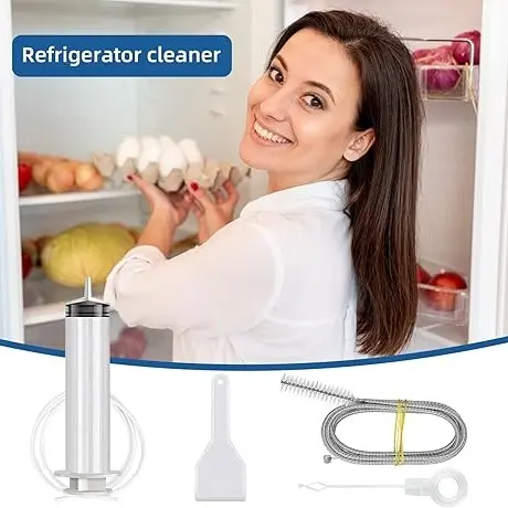 Fridge Dredger Set, 5 Pcs Fridge Drain Pipe Blocked Dredging Tool Refrigerator Drain Hole Blockage Remover Kits Household 3
