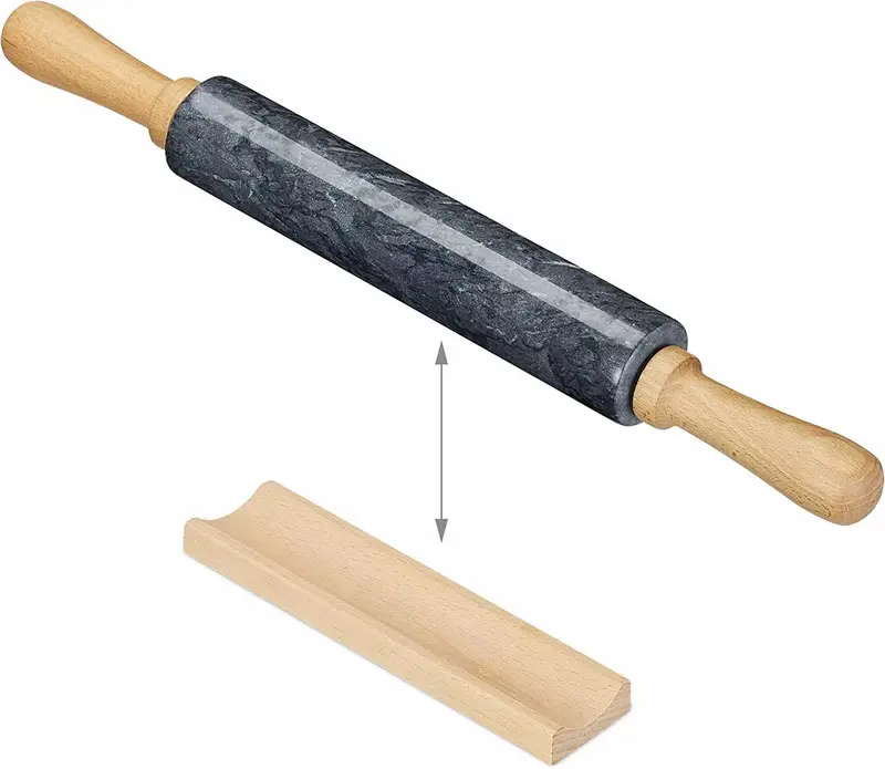 Professional Non-Stick Marble Rolling Pin for Baking - Luxury Solid Rolling Pin - Utensils, Bakeware 4