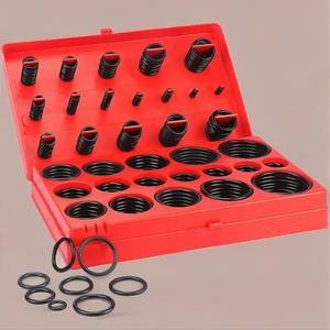 Heavy Duty O Ring Kit, Multipurpose O-ring Assortment Kit, Black Metric O-ring Parts Assortment, Washer Gasket Set for Pipe, Pressure Washer, Industrial Plumbing Sealing Repair, Rubber, Hardware