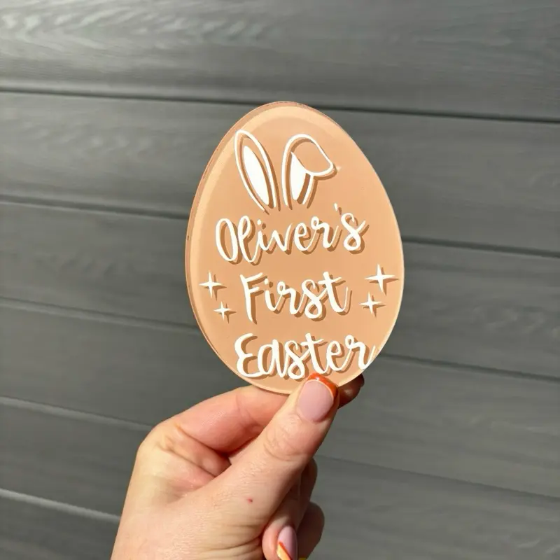 Personalised Acrylic Easter egg plaque 5