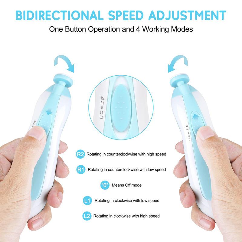 Baby Electric Nail Grinder Multi functional Scratch resistant Child Nail Clipper Care Tool Baby Nail Trimming Tool Set 3