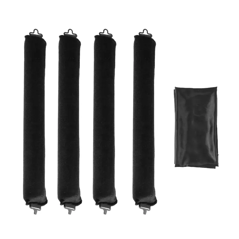 5pcs Overnight Heatless Hair Curler Blowout Rods Heatless Curls Flexi Rods with Silk Scarf for All Hair Types 8