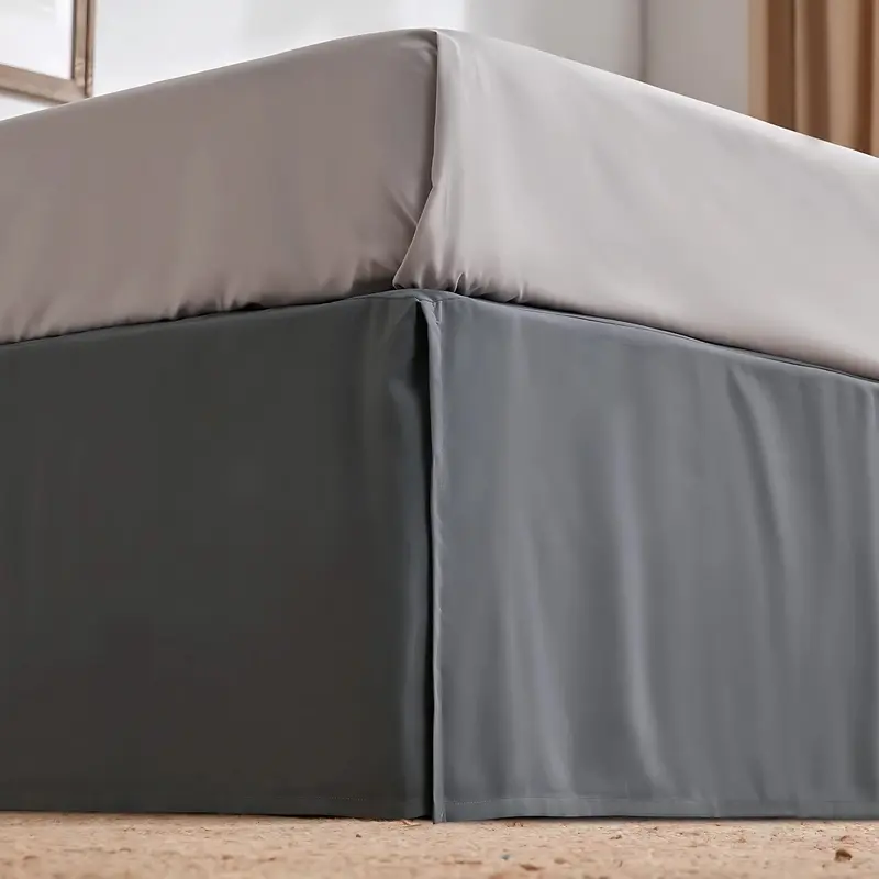 Fitted Bed Skirts Valance Sheets 200 Count Luxury Plain Dyed Pleated Poly Cotton Bed Base Under Mattress Bedding hotel  sheets soft  bed soft  bed panda  mattress  topper bed  sheets throw  blanket 8