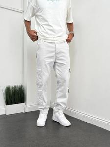 Men's Solid Flap Pocket Cargo Jeans, Loose Casual Street Fashion Denim Pants for Daily Wear, Men's Trousers for All Seasons, Cotton