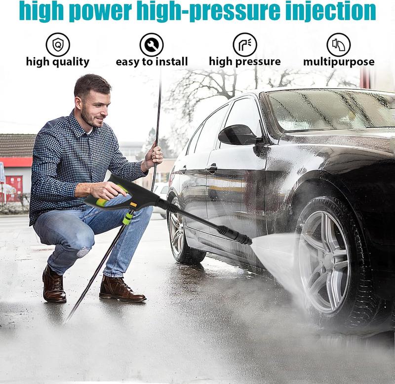 Product Introduction of Portable Pressure Washer High Power，Washer 3000W Electric Pressure Washer Machine 110Bar Car Cleaner Garden Washer with 5L/min flow rate，for Cleaning Terraces, Garden Furniture, Paths, Vehicles. 9