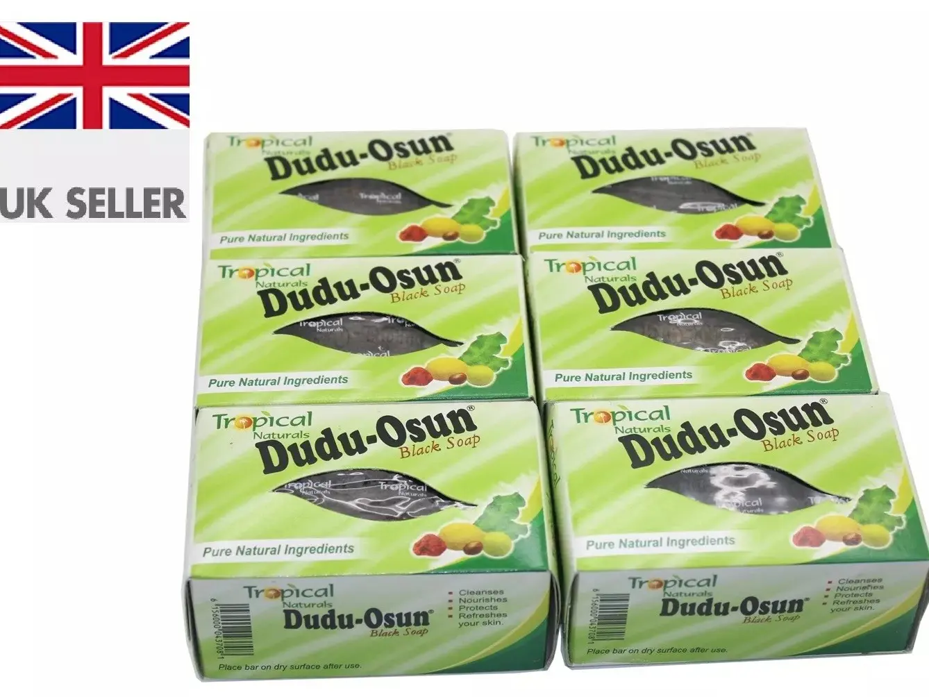 6 X Dudu Osun African Black Soap 150g for eczema, Acne, Herbal, fungus NEW