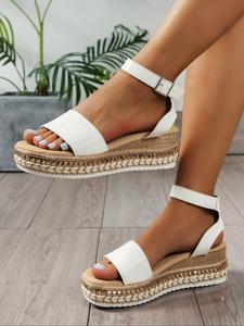 Women's Fashionable Bohemian Platform Sandals, Casual Boho Style Sandals for Summer, All-match Lightweight Breathable Comfortable Strappy Sandal for Daily Wear, Footwear