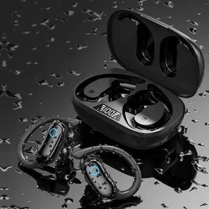 Ear Hook Design Wireless TWS Earphone, IPX7 Waterproof Noise Cancelling Headphone with Mic, Stereo Sound Earbuds for Sports, Gaming, Running, Working