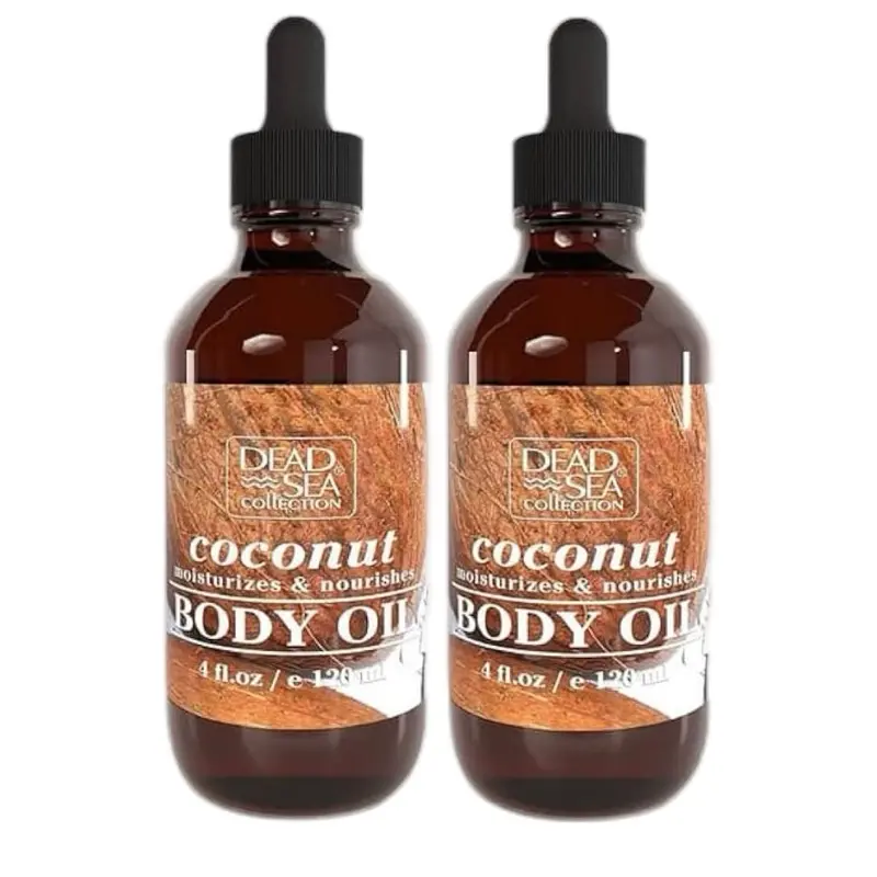 Dead Sea Coconut Body Oil - Nourishing, Hydrating, Youthful Glow Moisturizer - Pack of 2 - Comfort, Moisturizing, Moisture, Cosmetic