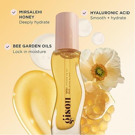 Product Introduction of Gisou Honey Infused Hydrating Lip Oil,  Gisou Honey Lip Oil, Nourishing Lip Moisturizer for Dry Lips, High Shine,Lip Balm, Lipstick, Lip Oil,Glossy (8ml) 6