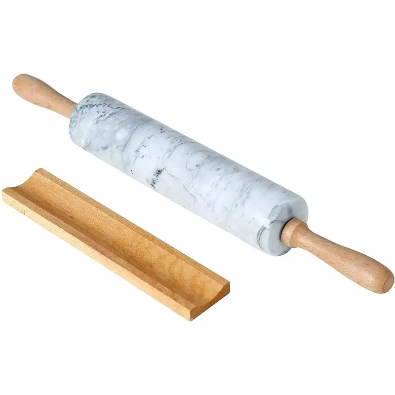 Professional Non-Stick Marble Rolling Pin for Baking - Luxury Solid Rolling Pin - Utensils, Bakeware 2