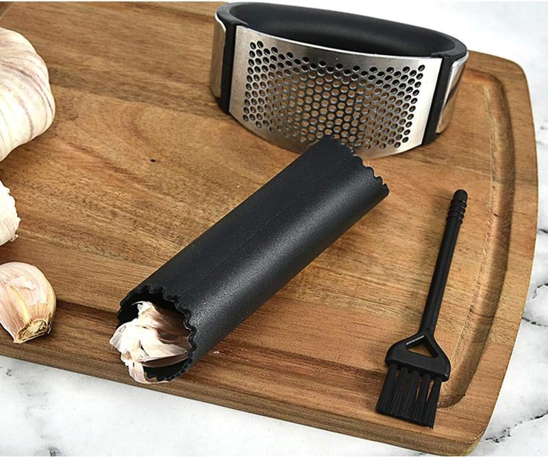 Product Introduction of HEAVY DUTY STAINLESS STEEL GARLIC PRESSER SQUEEZER CRUSHER ROCKER KITCHEN MINCER 0