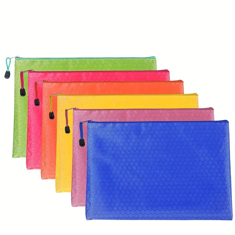 A4 document bag waterproof thickened zip bag stationery bag a4 office information bag file stationery classification tools 0