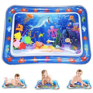 Inflatable Tummy Time Water Play Mat, 1 Count Inflatable Water Play Mat for Infants and Toddlers, Baby Playmat & Playgyms, Promote Development Toys