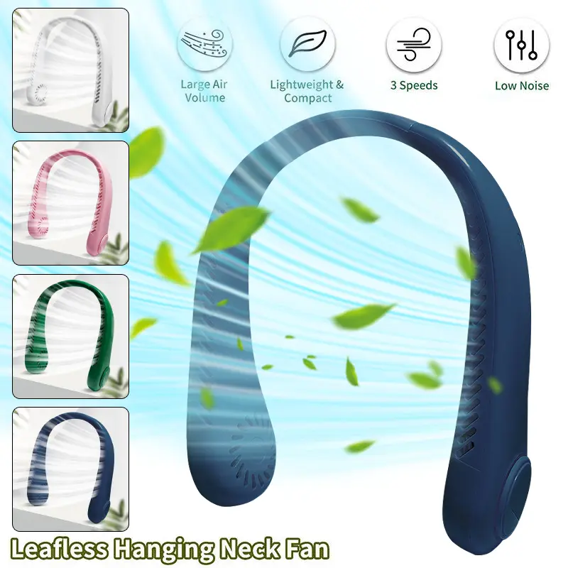 Neck Fan USB Portable Neck Fan Rechargeable Portable Cooler Neckband Bladeless Free Shipping Free UK Delivery neck  fan  air  cooler neck  fan 2