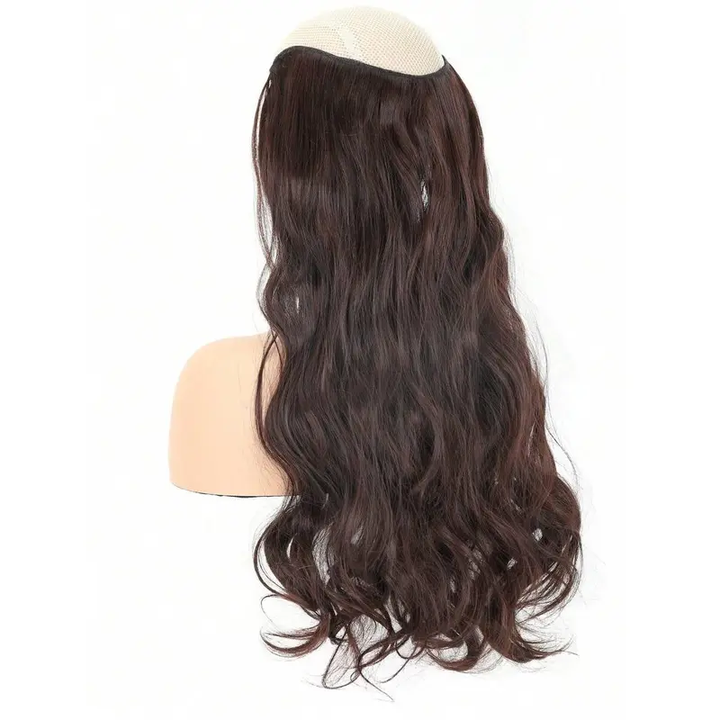 Hair Extensions Clip in Hair Extensions Wave  Hair Extensions Synthetic multiple sizes 4 Card  dark brown Hair Extensions Hairpieces for woman and girls 5