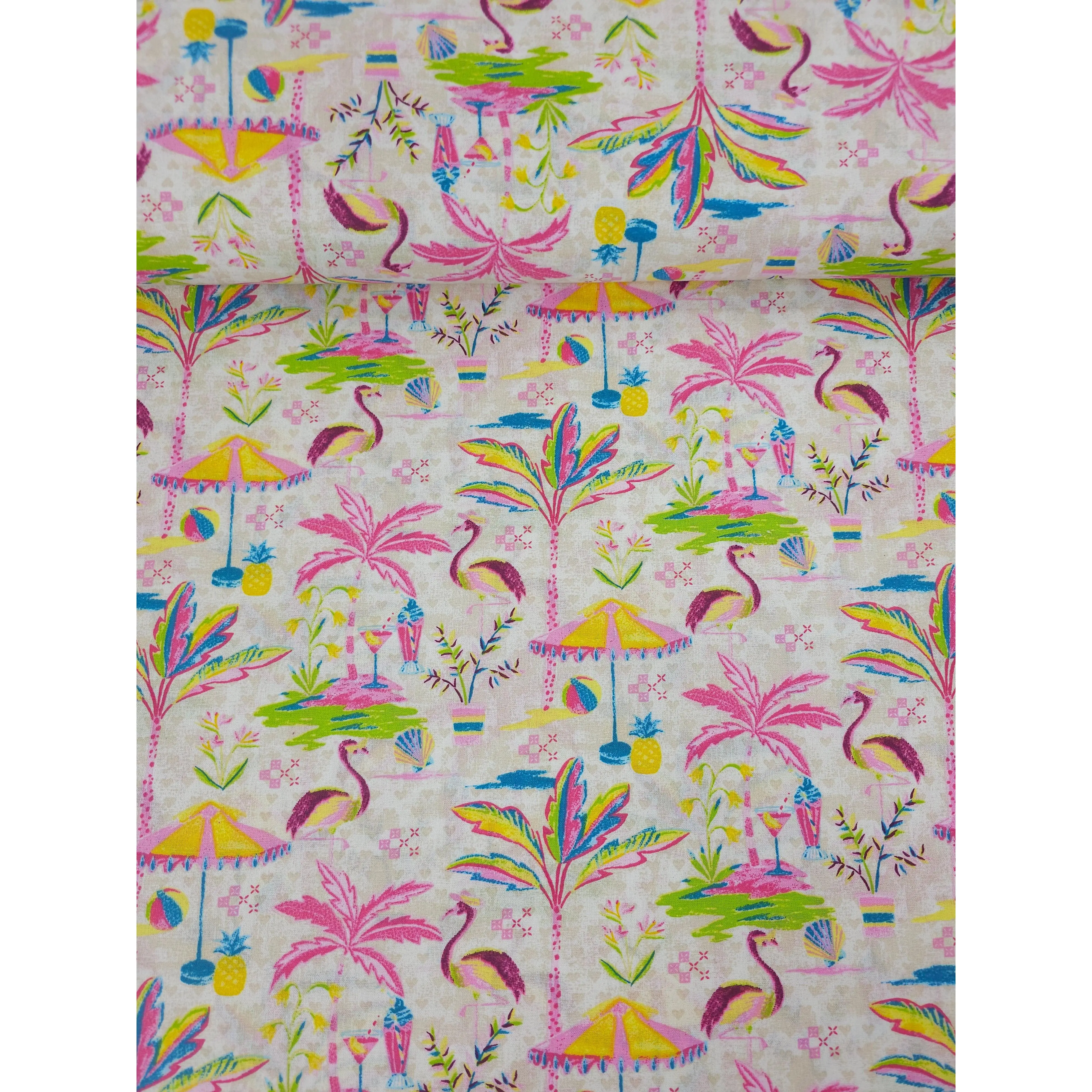 Flamingo Beach 100% Cotton