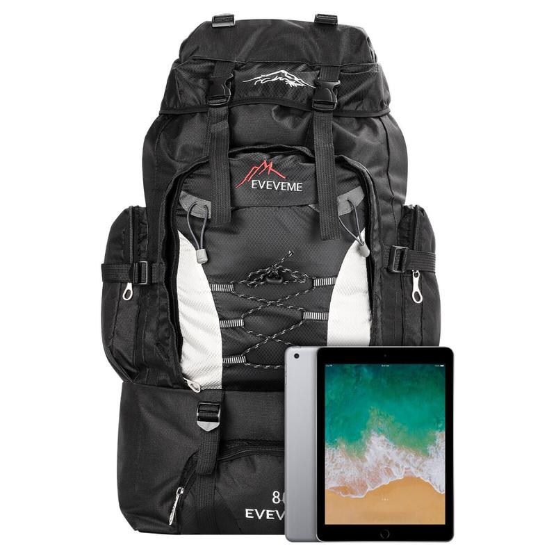 Hiking Backpack, 80L Large Capacity Trekking Rucksack, Waterproof Hiking Rucksack, Lightweight Outdoor Camping Daypack with Rain Cover for Mountaineering Touring 2