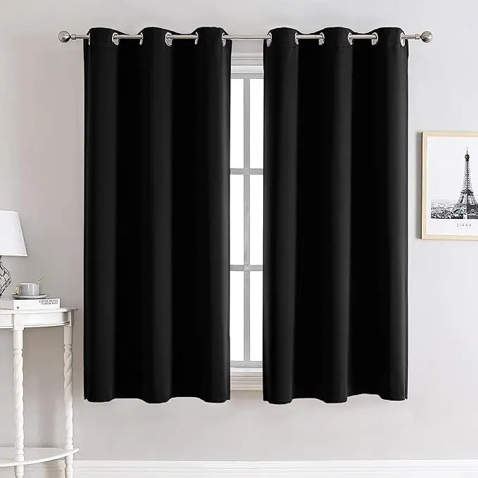 Blackout Curtains for Bedroom Super Soft Solid Thermal Insulated Eyelet Blackout Curtains for Living Room 0