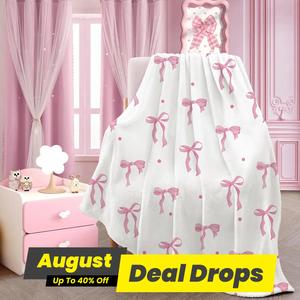 Bow Pattern Blanket, Soft Warm Throw Blanket, Air-conditioned Room Blanket, Flannel Fleece Blanket, Warm Nap Blanket for Home Office Travel, Funky Bedroom Accessories, Lightweight Cozy Blanket, Flannel Throw Blanket, Soft Comfy Blanket, Flannel Blankets