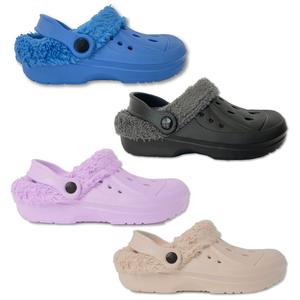 Girls Boys Clogs Fleece Lined Cosy Warm Winter Childrens Clogs Unisex Kids Sandals Slippers Slip On