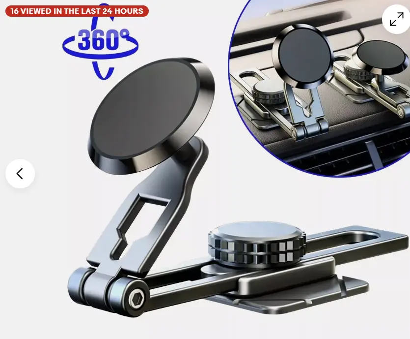 360° Rotating Magnetic Folding Car Mobile Phone Holder Dashboard Mount Universal
