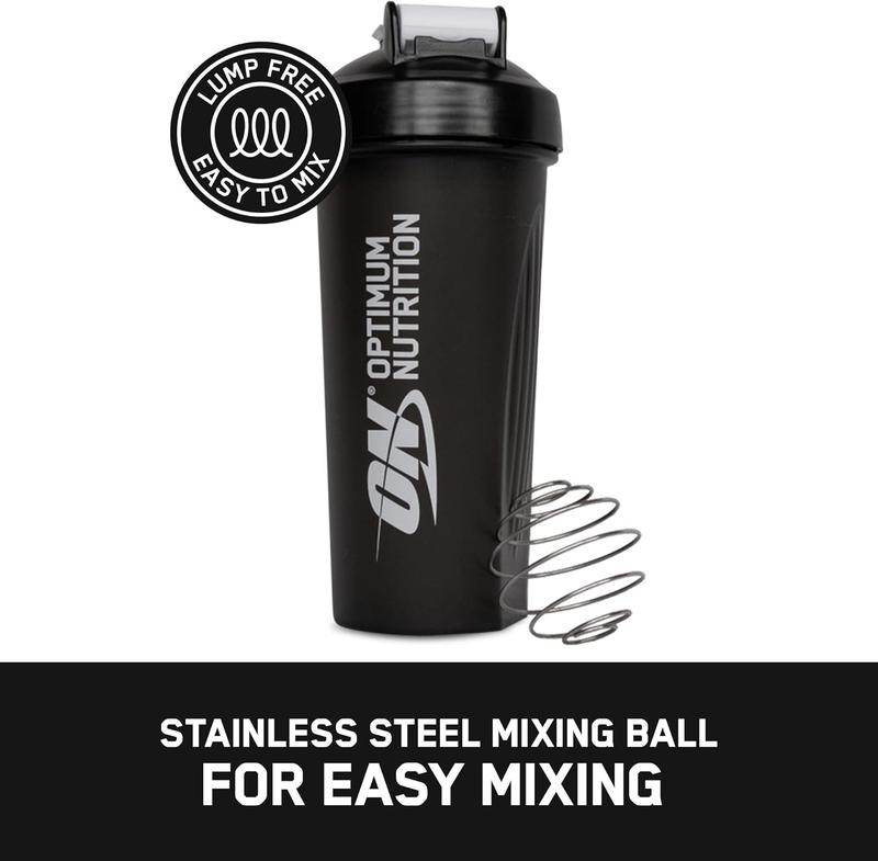 Nutrition ON Shaker with Stainless Steel Mixing Ball, 600 ml - BPA- and DEHP-free, Dishwasher Safe, Black - Utensils 5