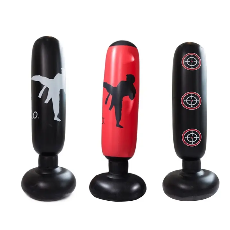 160cm Inflatable Boxing Bag Adult Children Punch Kicking Sandbag PVC Inflatable Tumbler Gym Kids Boxing Training Target 3