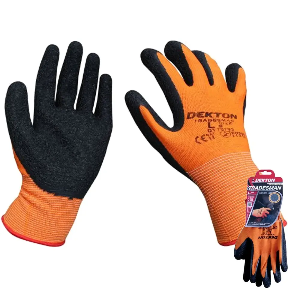 Dekton Tradesman Latex Coated Work Gloves High Grip Glove 1pc 6pc Or 12pc