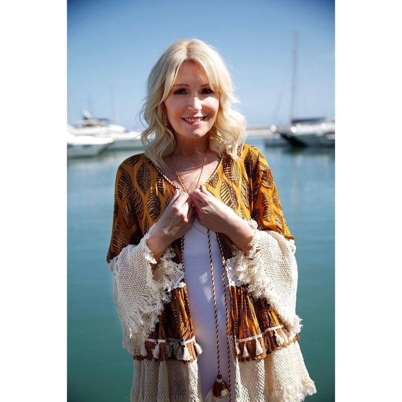 Morocco Golden Leaf Fringe Jacket 1