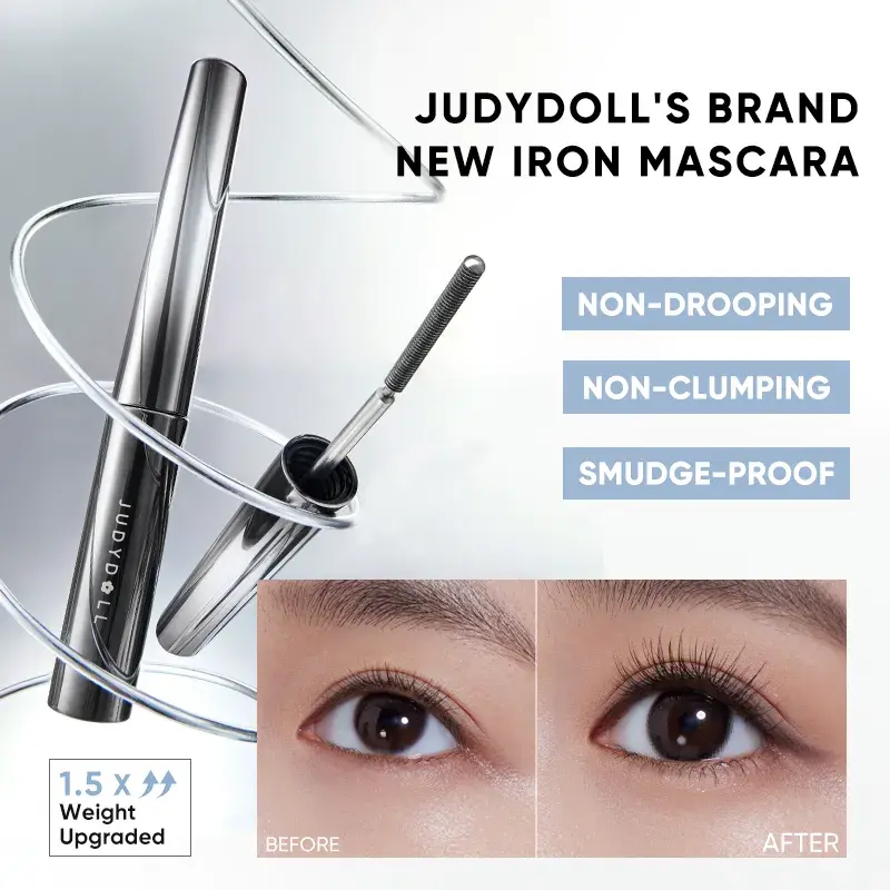JUDYDOLL 3D Curling Eyelash Iron Mascara 6°Classic Design #01 Black Beginnger-friendly, Waterproof Curling Exquisite Quick dry & Long Lasting - Cosmetic, Makeup, Mascara