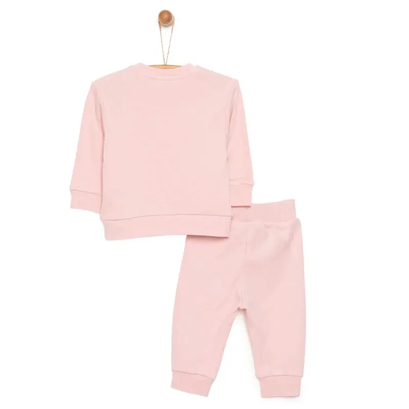 HelloBaby Baby Girl Sweatshirt Footless Bottom - Powder 4